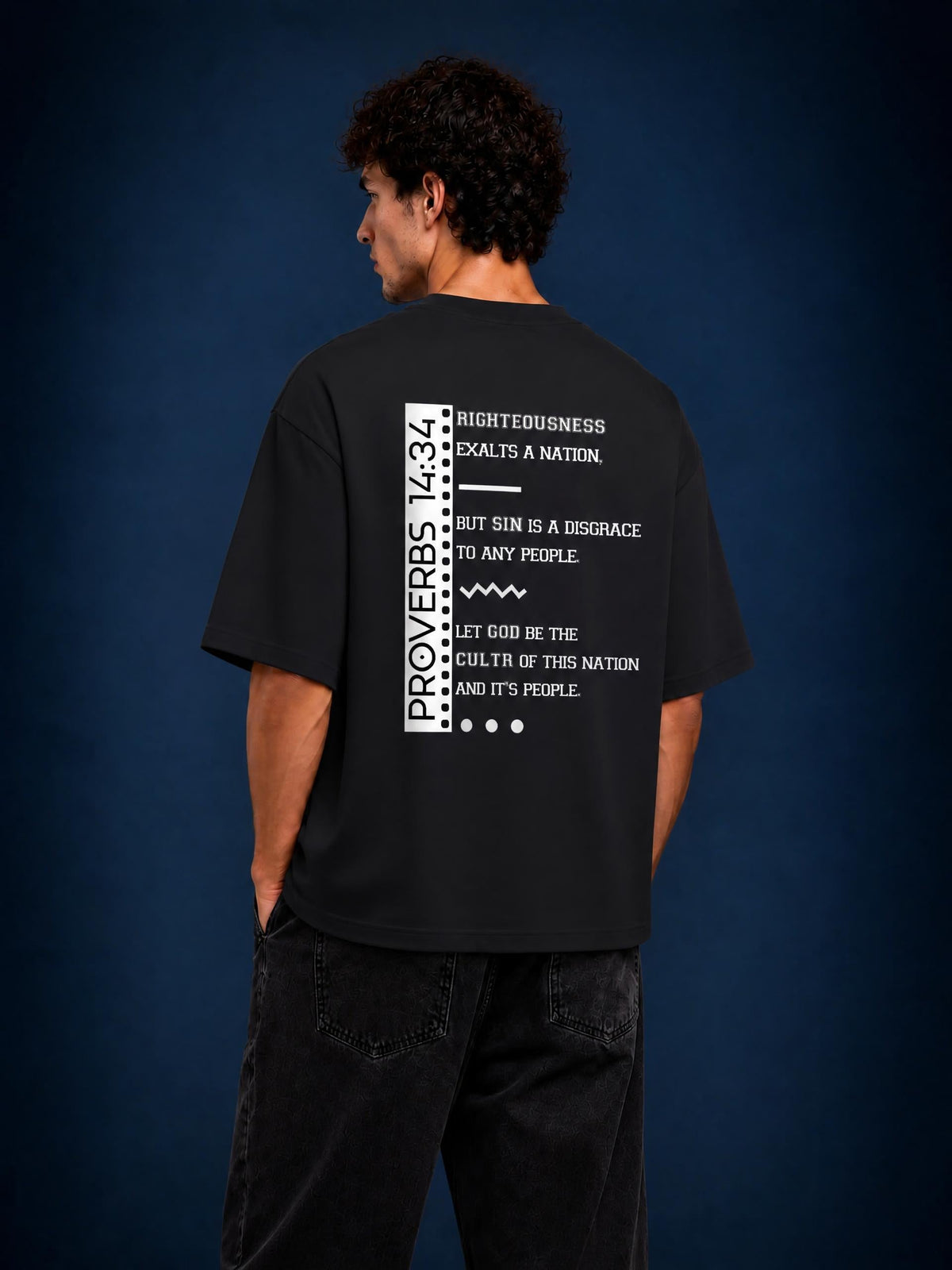 Proverbs 14:34 Black Shirt