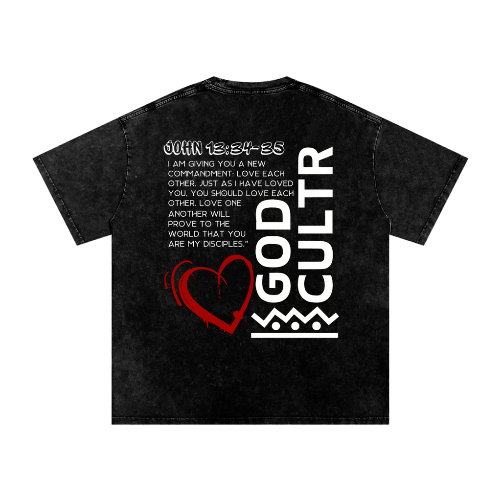 Disciple Of Love Black Acid Wash