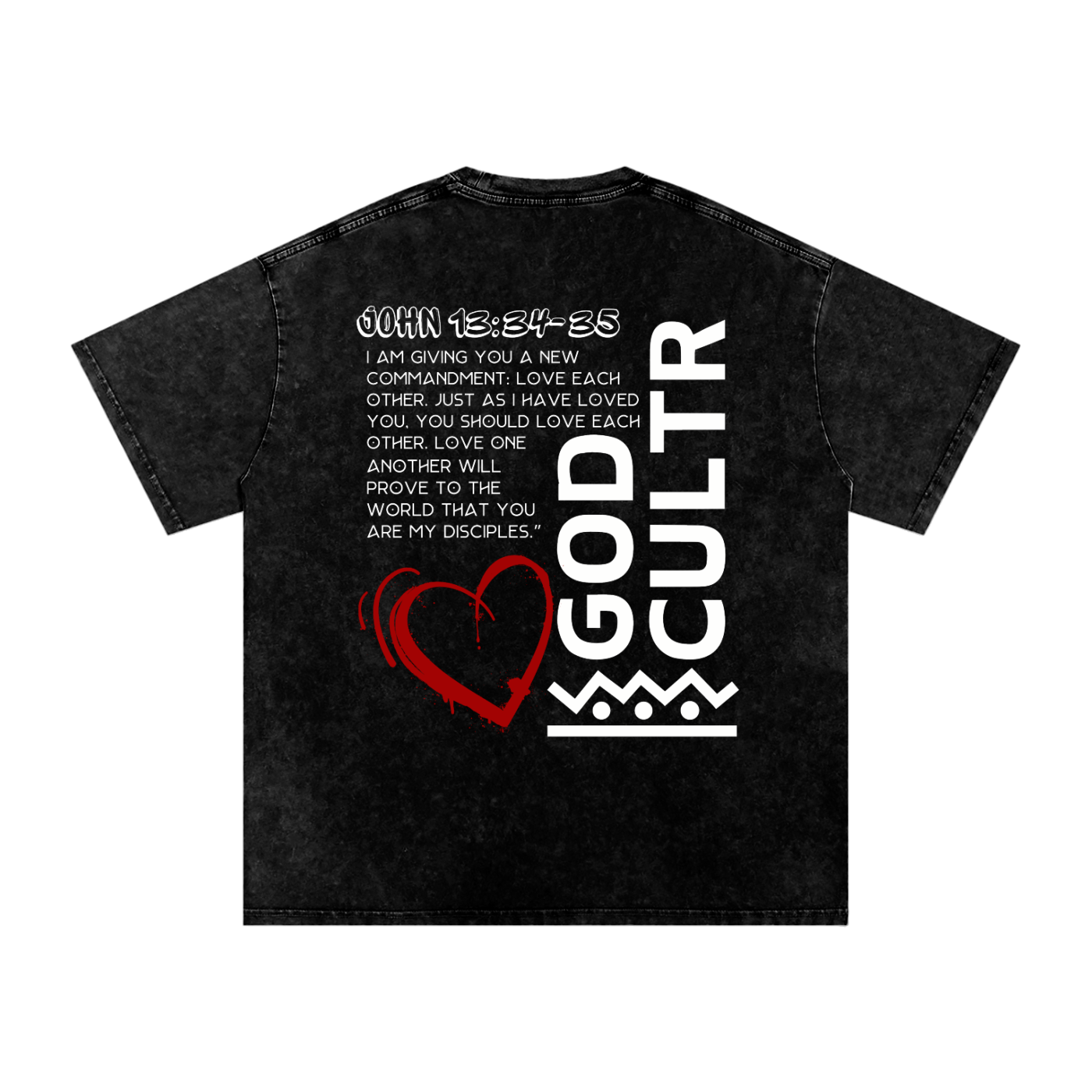 Disciple Of Love Black Acid Wash