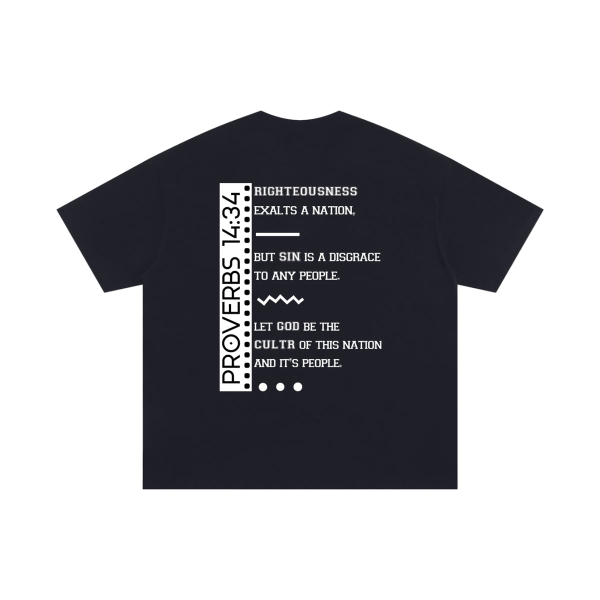 Proverbs 14:34 Black Shirt