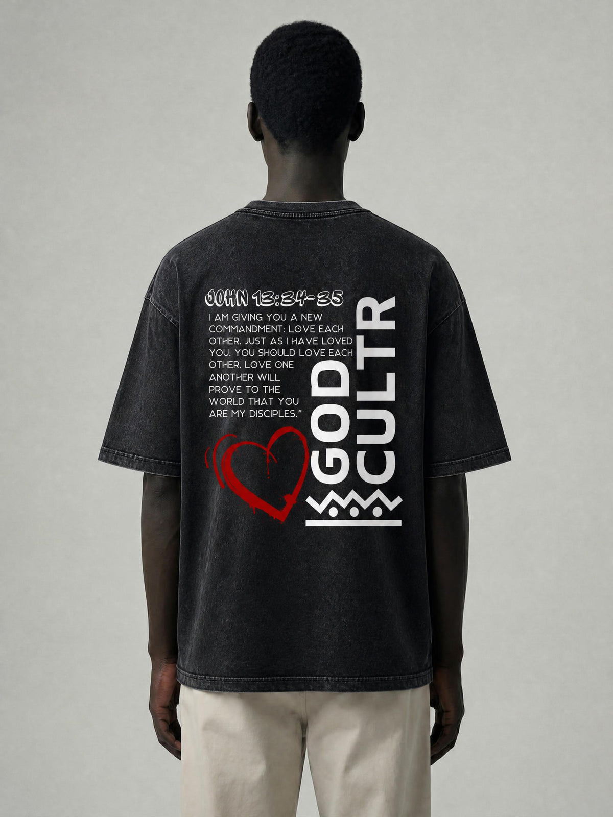 Disciple Of Love Black Acid Wash