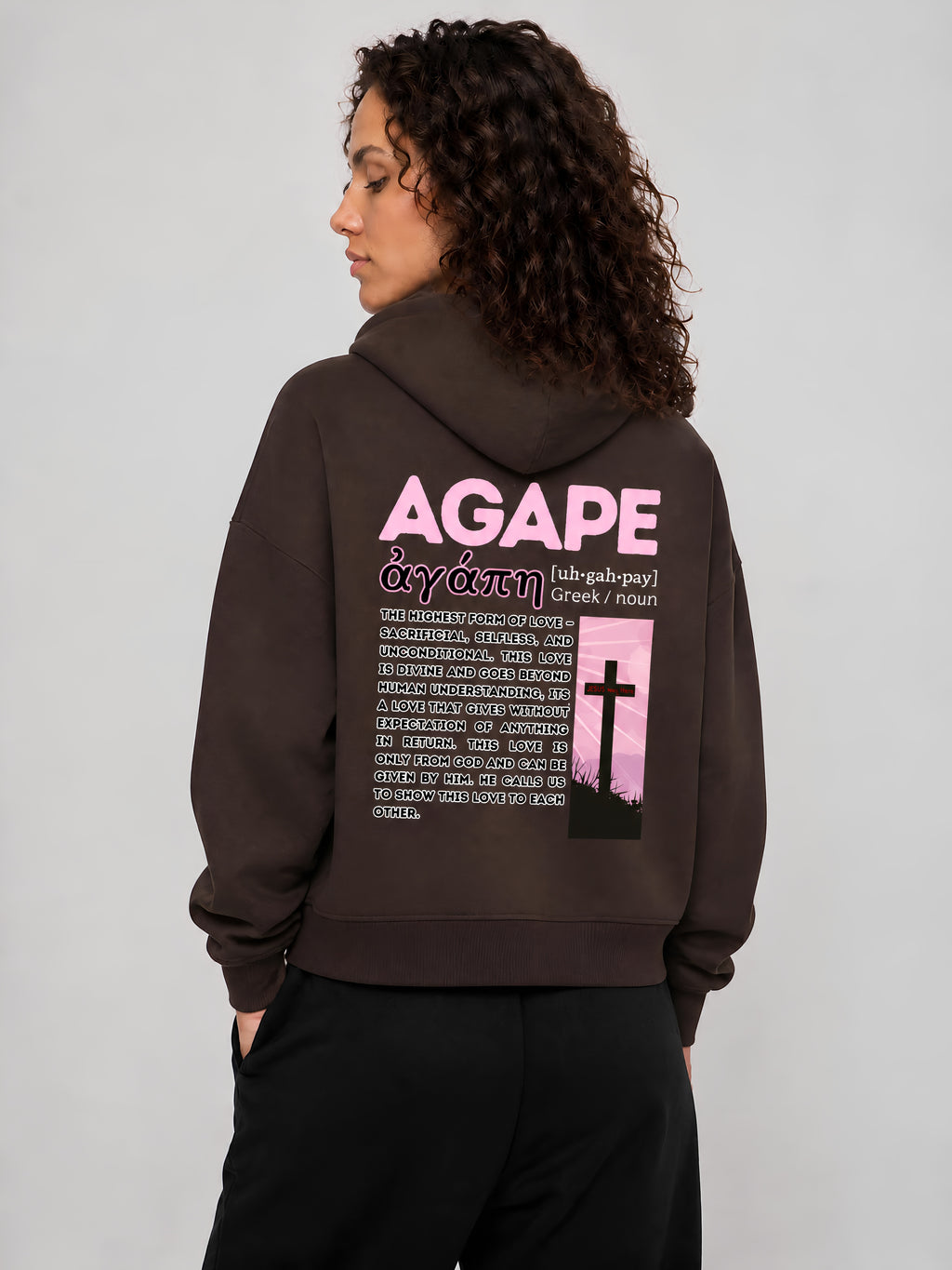 AGAPE LOVE Boxy Hoodie